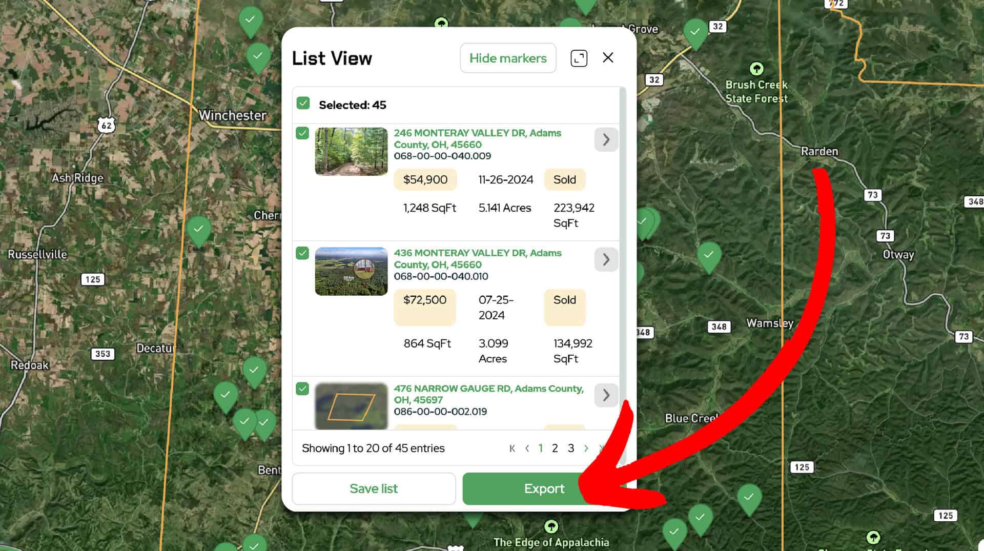 How to Export Thousands of MLS Comps with The Land Portal